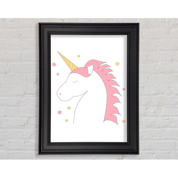 Happy Larry Magical Unicorn Framed Print | Wayfair.co.uk